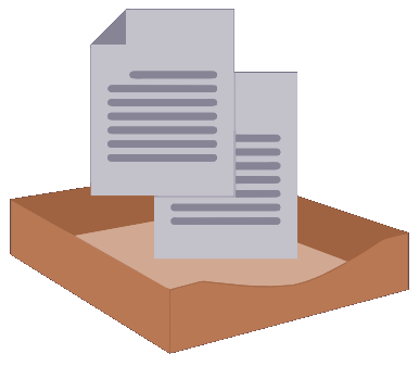 Illustration representing deposited papers